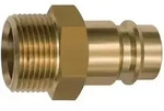 Riegler Nippel f&uuml;r Kupplungen NW 19, Messing blank, G 1 AG