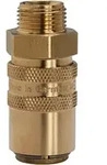 Riegler Temperierkupplung DN 9 mit AG, mit Absperrventil, M16x1,5 gerade