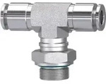 Riegler T-Steckverschraubung, drehbar, G 1/4 a., Schlauch- &Oslash;6, ES 1.4404