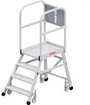 Hymer Podesttreppe fahrbar, einseitig begehbar, 4 Stufen, Standh&ouml;he 0,95 m