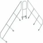 MUNK zweiter Handlauf Aluminium-&Uuml;berstieg station&auml;r/fahrbar 45&deg; 7 Stufen