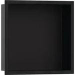 hansgrohe Wandnische XtraStoris Original 300x300x70mm, mattschwarz, mit Rahmen