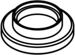 hansgrohe Rosette Axor Uno 4-Loch Fliesenrand chrom (96501000)