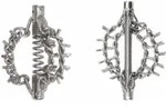 KS Tools Kettenschleuderkopf mit Spike-Kette, 4 Ketten &Oslash;30mm,16mm