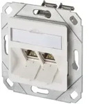 BTR NETCOM Anschlussdose, Cat.6A 2xRJ45,Upk,rws TN E-DATmod-2Upk-rws