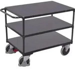 VarioFit Tischwagen schwer mit 3 Ladefl&auml;chen RAL 7016