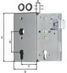 Schlosskasten DIN L/R Ma&szlig; A172xB94xC60mm Ma&szlig; E 30mm Dornm.60mm GAH