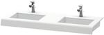 Duravit Waschtisch-Konsole DuraStyle 80-200x55x10cm, 2 Ausschnitte, wei&szlig; matt