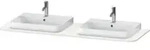 Duravit Waschtisch-Konsole Happy D.2 Plus 160x55cm, m 2 Auss, Nord we s-matt