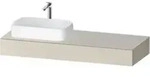 Duravit Konsole Qatego 140x55x17cm, T matt, 1 Ausschn, Beck. li