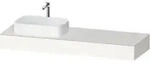Duravit Konsole Qatego 160x55x17cm, w matt, 1 Ausschn, Beck. li