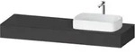 Duravit Konsole Qatego 160x55x17cm, gra ma, 1 Ausschn, Beck. re