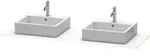Duravit Konsole XSquare 160x55cm, w matt, m 2 Auss, Beck. beids.