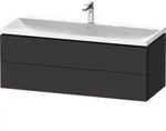 Duravit M&ouml;bel-Set L-Cube 120x48x48cm, m HL, graph matt, 2 Schub.