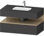 Duravit Einbauwaschtisch-M&ouml;bel-Set Qatego 100x55x60cm, E nat/grap ma,