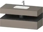 Duravit Einbauwaschtisch-M&ouml;bel-Set Qatego 120x55x60cm, gra m/bas ma,