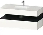 Duravit Einbauwaschtisch-M&ouml;bel-Set Qatego 120x55x60cm, Ei sw/we matt,