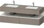 Duravit Einbauwaschtisch-M&ouml;bel-Set Qatego 160x55x60cm, Kon-WTU, we matt/Basalt ma