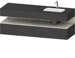 Duravit Einbauwaschtisch-M&ouml;bel-Set Qatego 160x50x60cm, Kon-WTU, B, B r, T m/Gr ma