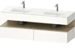 Duravit Einbauwaschtisch-M&ouml;bel-Set Qatego 160x55x60cm, Kon-WTU, Ei nat/wei&szlig; hgl