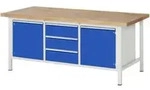 Rau Werkbank h&ouml;henverstellbar 8569A2, B2000xT900xH840-1040mm, 3x Schublade-TA,...