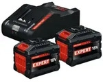 Bosch Starter Set Batterie/Ladeger&auml;t Set 2x EXBA18V-150 + EXAL18V-160; C