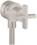 hansgrohe Absperrventil Axor Citterio Stop m R&uuml;ckflussverh., Kreuz, Edelstahl-Optik