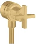 hansgrohe Absperrventil Axor Citterio Stop m R&uuml;ckflussverh., Kreuz, brush. gol opt