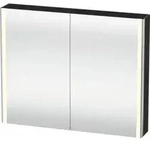 Duravit Universal-Spiegelschrank XSquare 100x80x15,5cm, graph matt, 2 T&uuml;r, LED