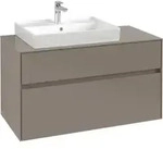 V&B Waschtischunterschrank Collaro 100x54,8x50cm, WT l, LED 7,3 W, so gre.
