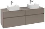 V&B Waschtischunterschrank Collaro 160x54,8x50cm, f 2 WT, m LED, gaphite