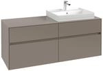 V&B Waschtischunterschrank Collaro 140x54,8x50cm, WT r, LED 10W, Mar bl.