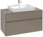 V&B Waschtischunterschrank Collaro 100x54,8x50cm, WT mittig, white oak