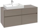 V&B Waschtischunterschrank Collaro 120x54,8x50cm, WT l, LED 8,8 W, cashm Gr