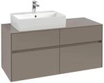 V&B Waschtischunterschrank Collaro 120x54,8x50cm, WT l, LED 8,8 W, wh. Oa