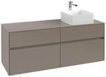 V&B Waschtischunterschrank Collaro 140x54,8x50cm, WT rechts, white oak