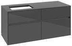 V&B Waschtischunterschrank Collaro 120x54,8x50cm, WT links, glossy grey ; Villeroy &