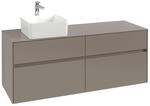 V&B Waschtischunterschrank Collaro 140x54,8x50cm, WT l, LED-Beltg. 10W, Tau