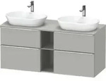 Duravit Waschtischunterschrank D-Neo 140x55cm, 2 SBK, 2 A, B bs, chr/Beton ma