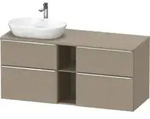 Duravit Waschtischunterschrank D-Neo 140x55cm, 2 SBK, 2 A, B li, chr/Leinen
