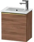 Duravit Waschtischunterschrank D-Neo 41x27,4x44cm, 1 T, An L, g pol/Nussb Nat