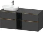 Duravit Waschtischunterschrank D-Neo 140x55cm, 2 SBK, 2 A, B L, b geb/Gra ma