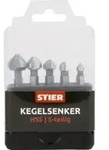 STIER Kegelsenker Set 5-teilig Bit-Schaft 1/4"