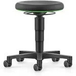 bimos Drehhocker Integralschaum Sitzh&ouml;he 450 - 650 mm mit Rollen