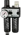 Riegler Wartungseinheit 2-tlg. &raquo;multifix&laquo;, PC-Beh., Schutzkorb, BG3, G1/2