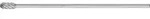 PFERD TOOLS Hartmetall Hochleistungsfr&auml;sstift STEEL Walzenrund WRC &Oslash; 10x20mm