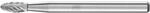 PFERD TOOLS Hartmetall Fr&auml;sstift Flamme B &Oslash; 03x07 mm Schaft-&Oslash; 3 mm Z3P...