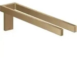 hansgrohe HTH Axor Uni. Rectangular 380mm, 2-armig, feststehd., brush. bron