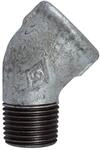 Riegler Winkel 121, 45&deg;, IG/AG, Rp/R 2, schwarzer Temperguss feuerverz. (TFW 121-20)