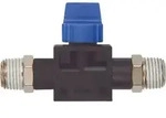 Riegler 3/2-Wegeventil &raquo;Blaue Serie&laquo;, AG/AG R 3/8, Gewindebeschichtung